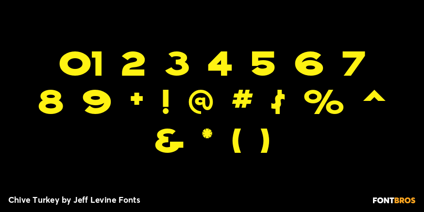 Chive Turkey Font Poster #4