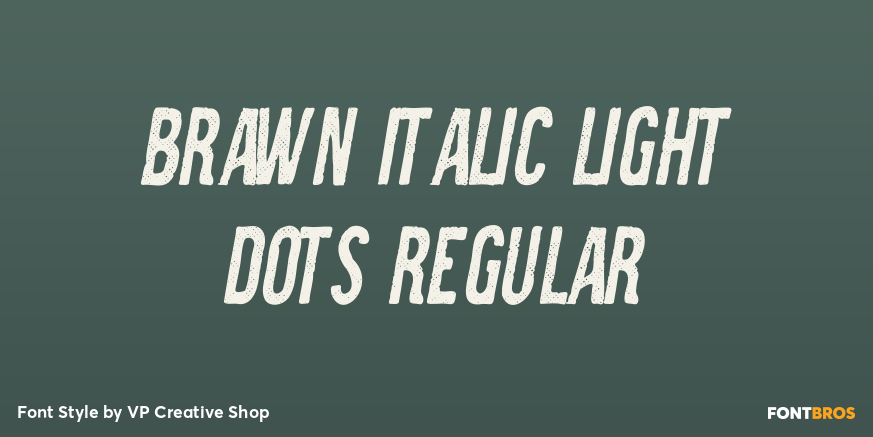 Brawn Italic Light Dots Regular Poster