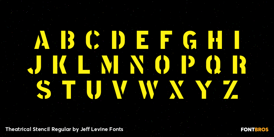 Theatrical Stencil Regular Font Poster #2