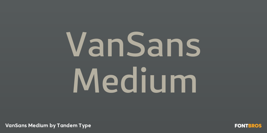VanSans Medium Font Poster