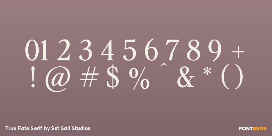 True Fate Serif Font Poster #1