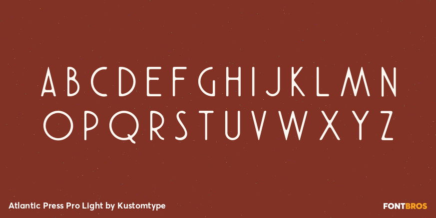 Atlantic Press Pro Light Font Poster #2