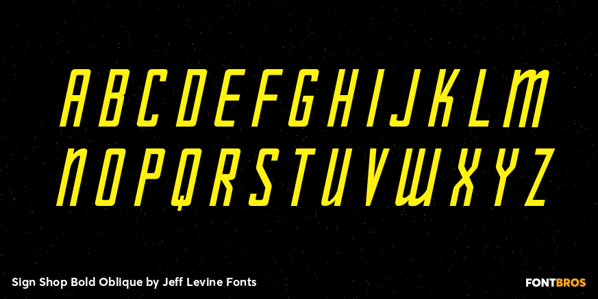 Sign Shop Bold Oblique Font Poster #3