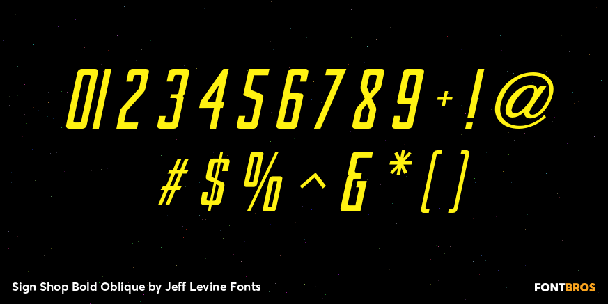 Sign Shop Bold Oblique Font Poster #4