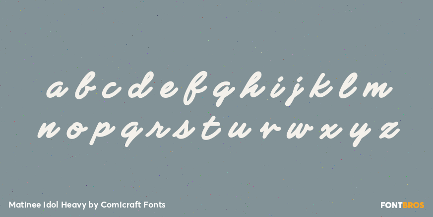 Matinee Idol Heavy Font Poster #3