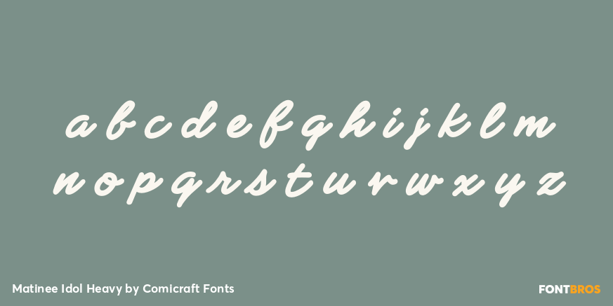 Matinee Idol Heavy Font Poster #1