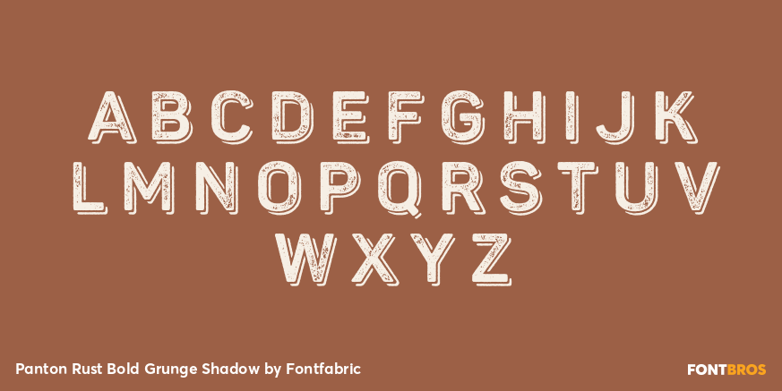 Panton Rust Bold Grunge Shadow Font Poster #3