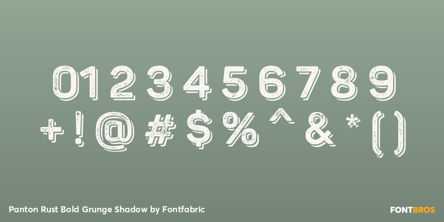 Panton Rust Bold Grunge Shadow Font Poster #4