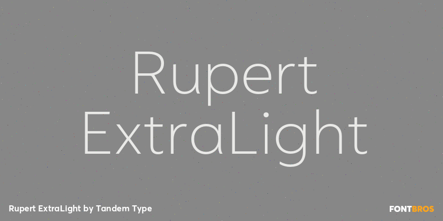 Rupert ExtraLight Font Poster