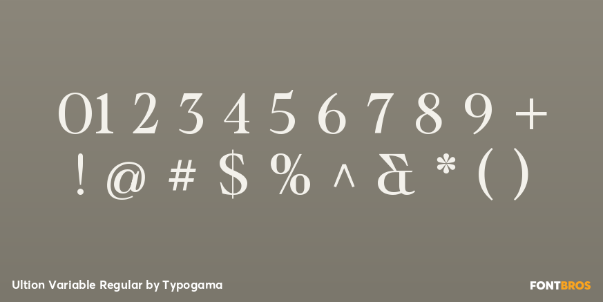 Ultion Variable Regular Font Poster #1