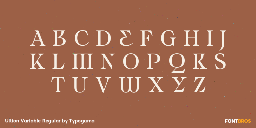 Ultion Variable Regular Font Poster #2