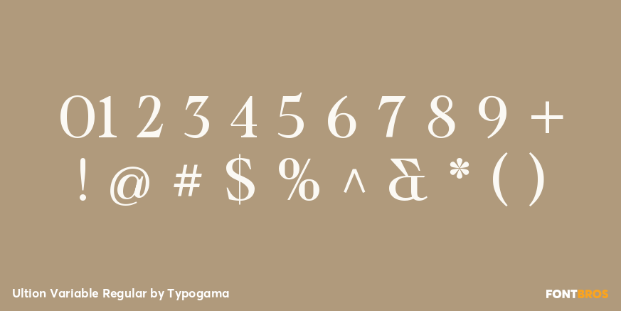 Ultion Variable Regular Font Poster #4