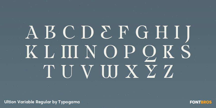 Ultion Variable Regular Font Poster #1