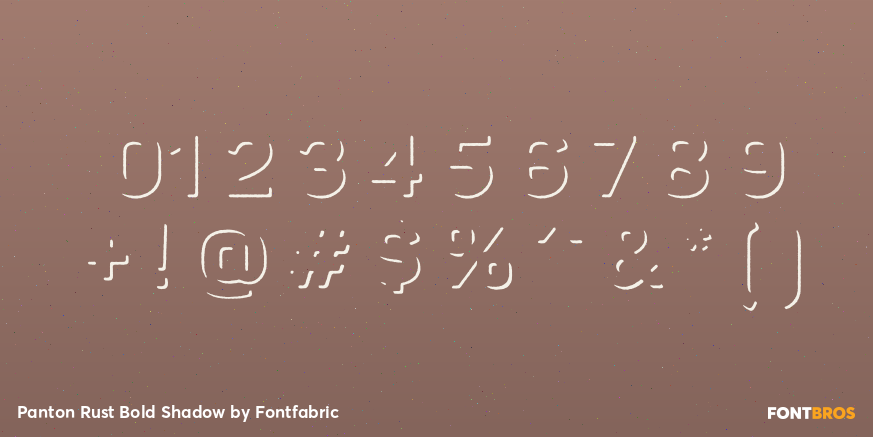 Panton Rust Bold Shadow Font Poster #4