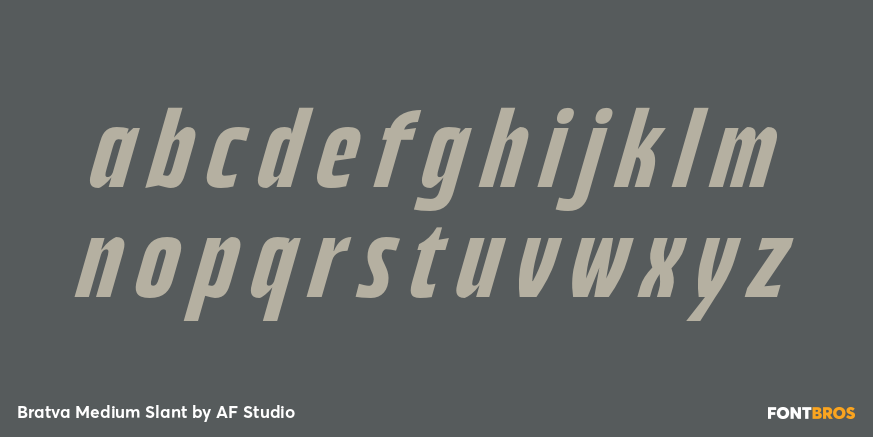 Bratva Medium Slant Font Poster #3