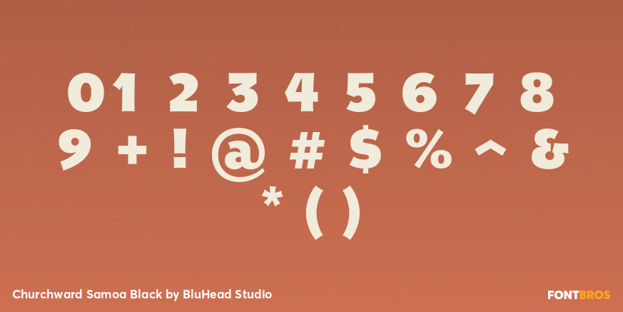 Churchward Samoa Black Font Poster #4