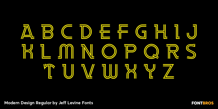 Modern Design Regular Font Poster #3