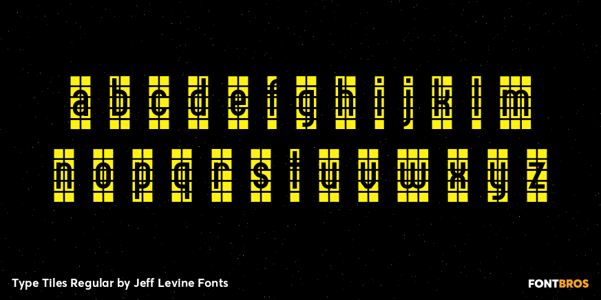 Type Tiles Regular Font Poster #3
