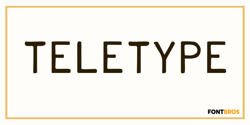 Teletype Font Poster