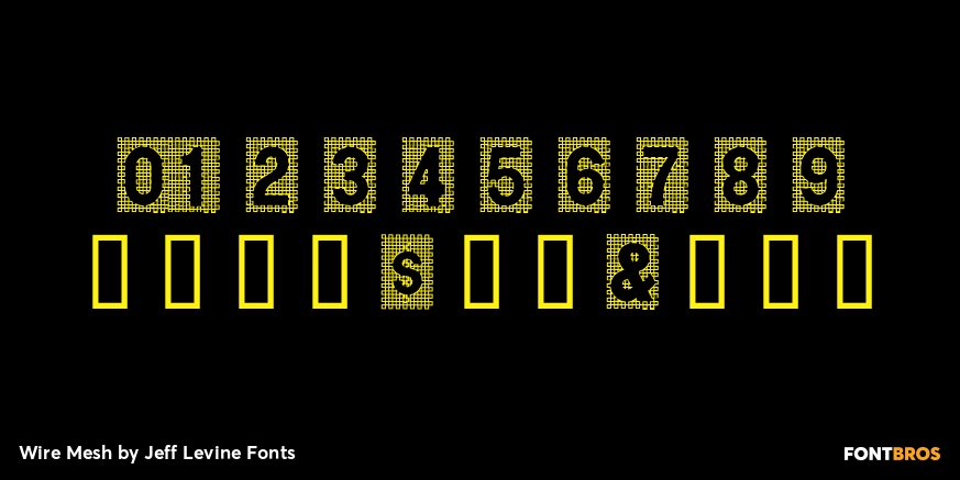Wire Mesh Font Poster #4