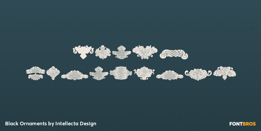 Black Ornaments Poster