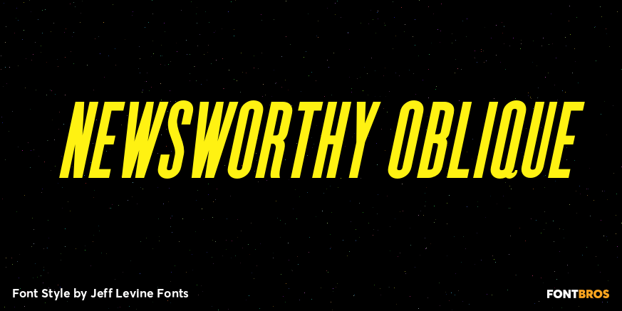 Newsworthy Oblique Font Poster #1