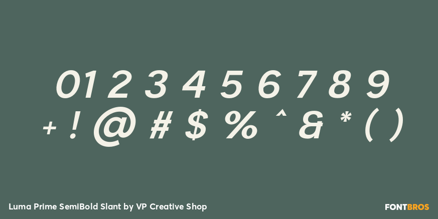 Luma Prime Semi Bold Slant Font Poster #4