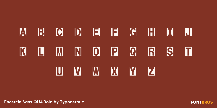 Encercle Sans QU4 Bold Font Poster #1