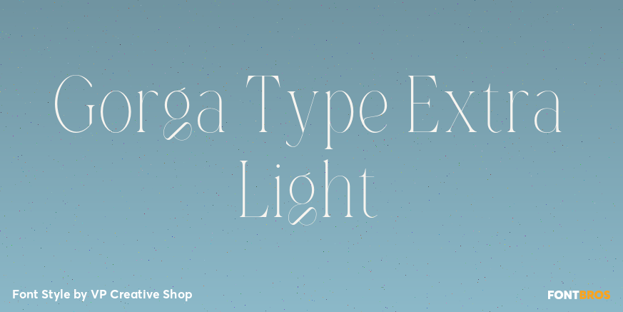 Gorga Type Extra Light Font Poster #1