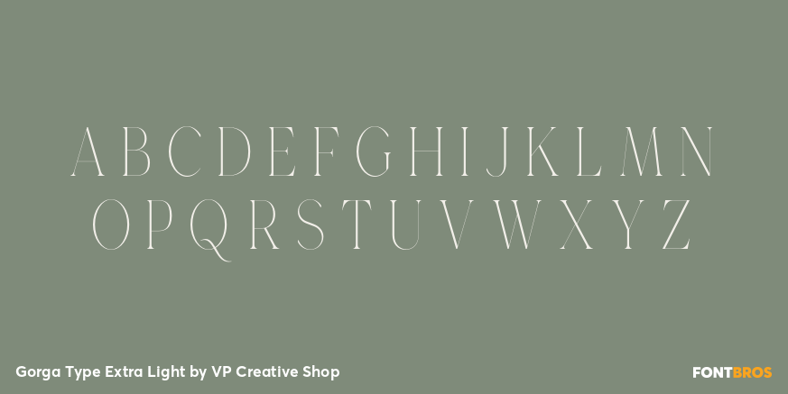 Gorga Type Extra Light Font Poster #2