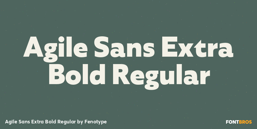Agile Sans Extra Bold Regular Font Poster #1