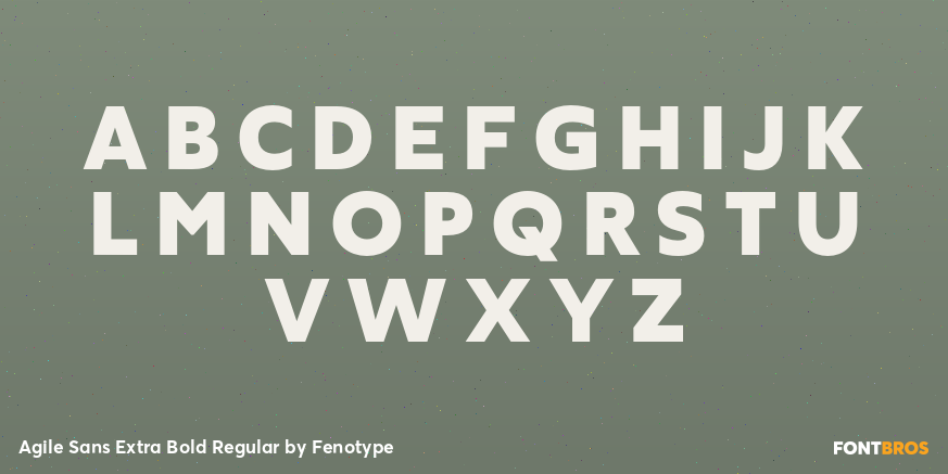 Agile Sans Extra Bold Regular Font Poster #2
