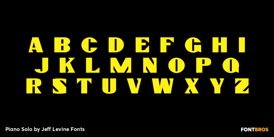 Piano Solo Font Poster #2