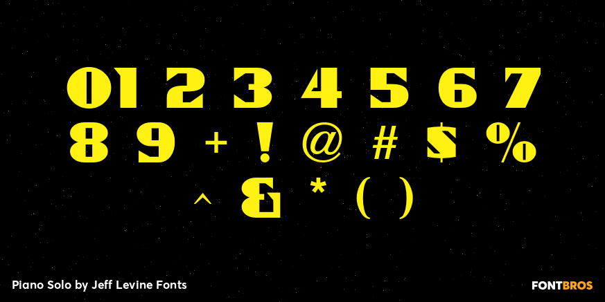 Piano Solo Font Poster #4