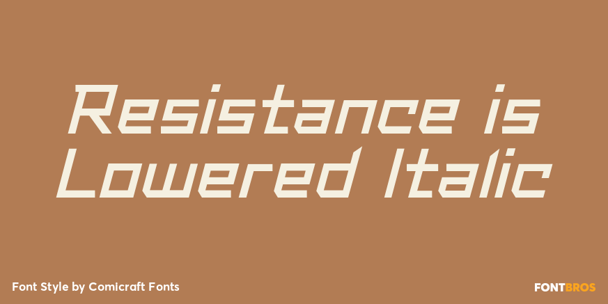 Resistance is Lowered Italic Font Poster #1