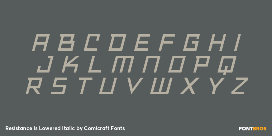 Resistance is Lowered Italic Font Poster #2