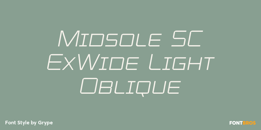 Midsole SC ExWide Light Oblique Font Poster #1