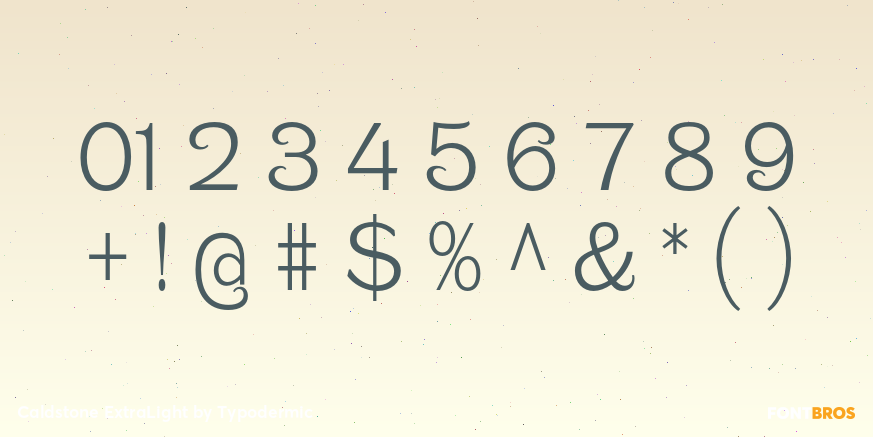 Caldstone ExtraLight Font Poster #1