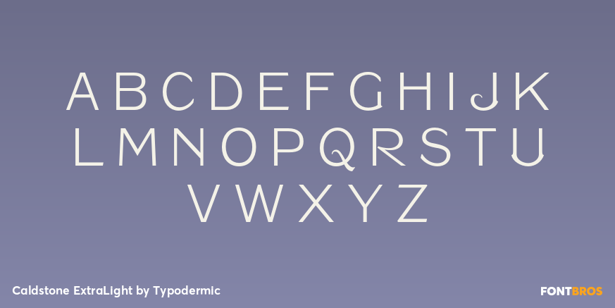 Caldstone ExtraLight Font Poster #1