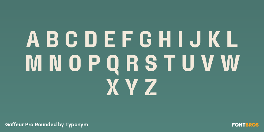 Gaffeur Pro Rounded Font Poster #1