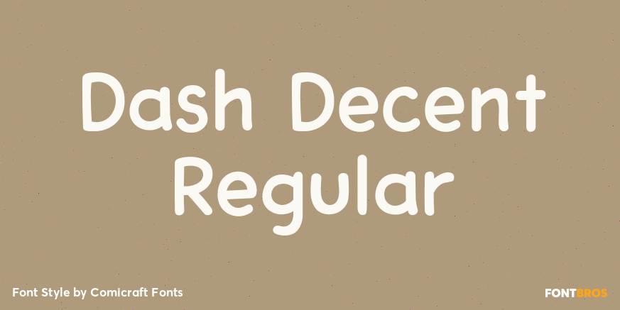 Dash Decent Regular Font Poster #1