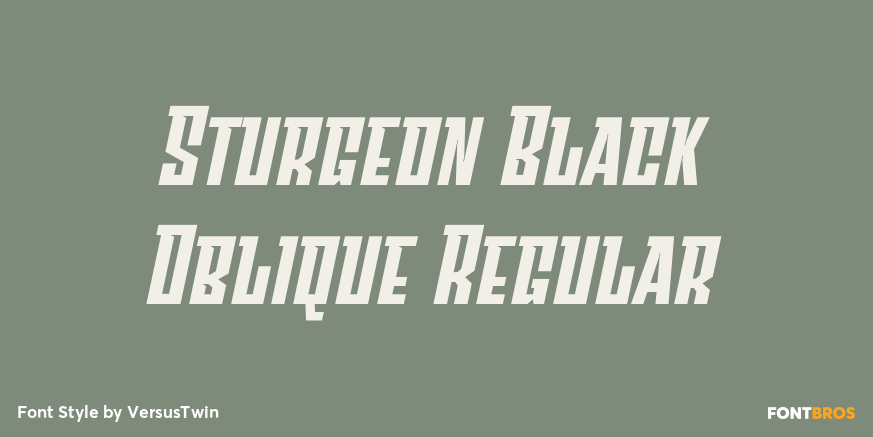 Sturgeon Black Oblique Regular Font Poster #1