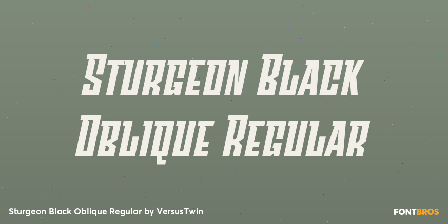 Sturgeon Black Oblique Regular Font Poster #1