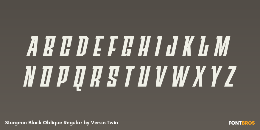 Sturgeon Black Oblique Regular Font Poster #2