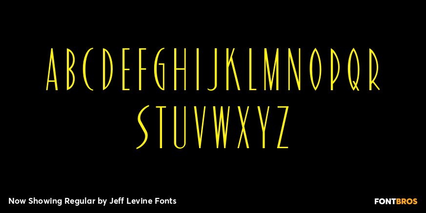 Now Showing Regular Font Poster #2