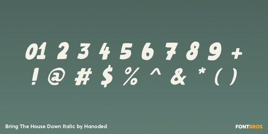 Bring The House Down Italic Font Poster #4