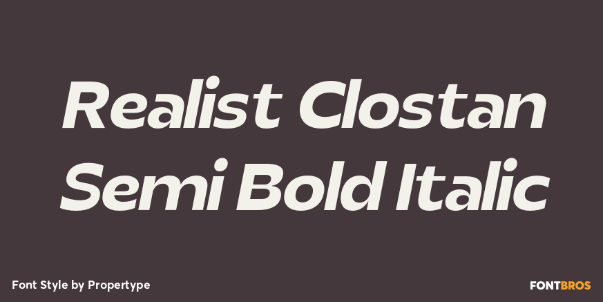 Realist Clostan Semi Bold Italic Poster