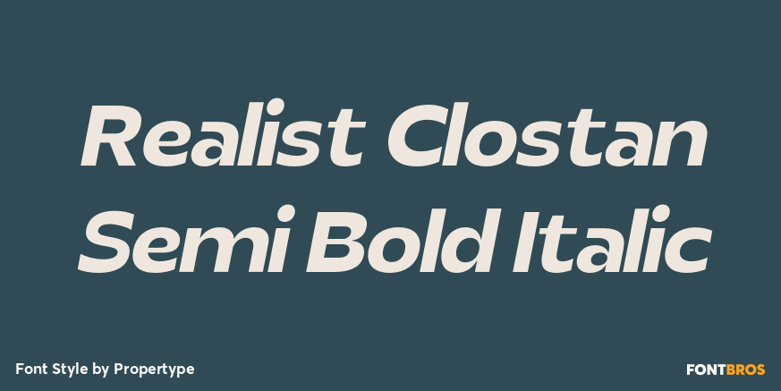 Realist Clostan Semi Bold Italic Poster