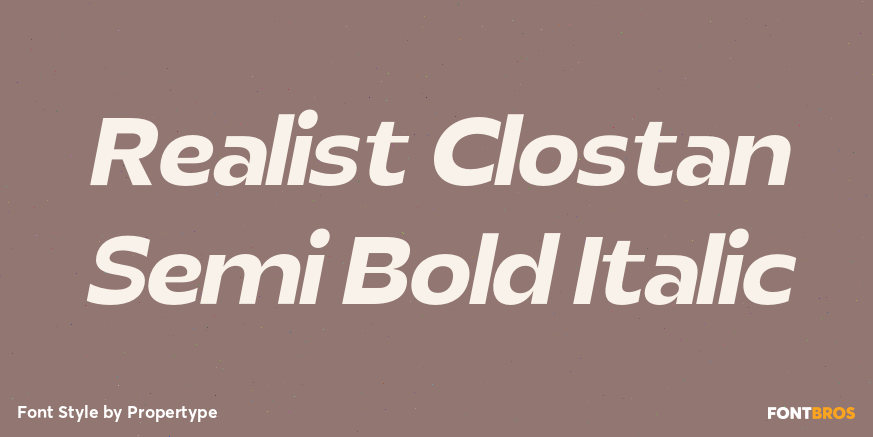 Realist Clostan Semi Bold Italic Poster
