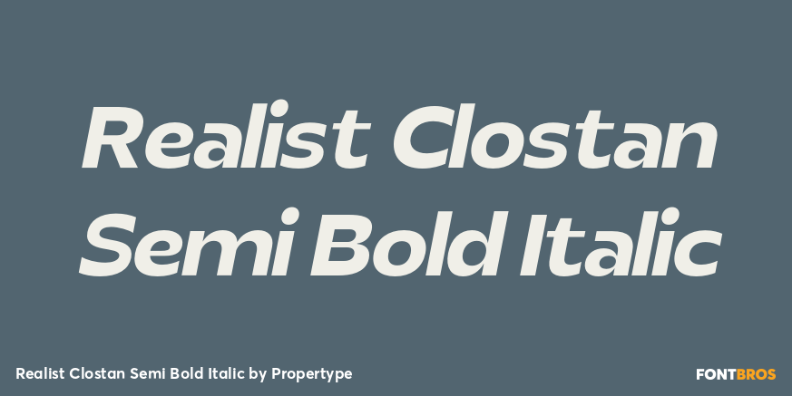 Realist Clostan Semi Bold Italic Poster